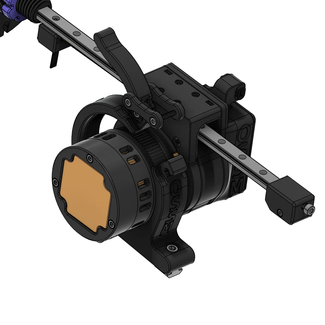 PitClamp Mini mounted with motor cover installed