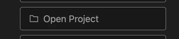 Open Project dialog in PlatformIO