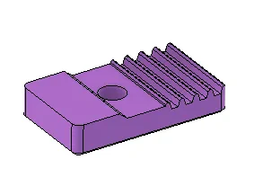 Bottom half of the belt clamp