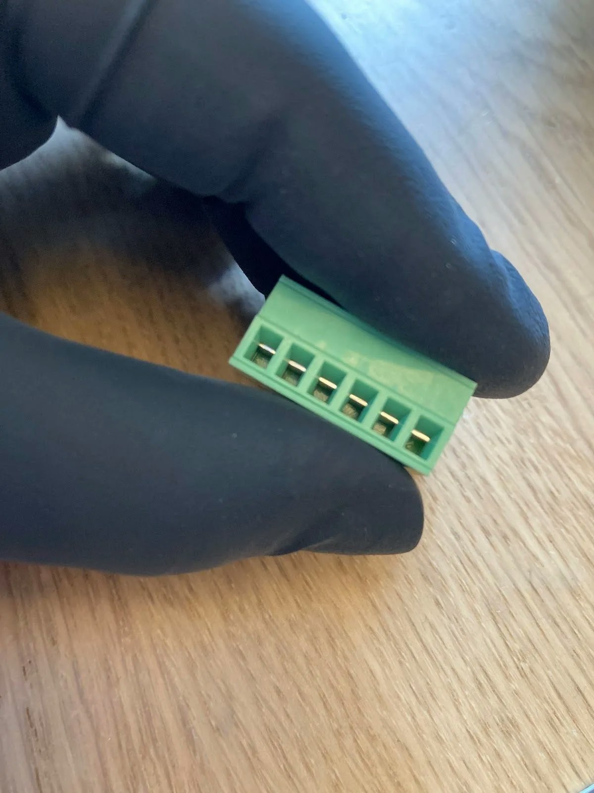 Close-up of terminal positions