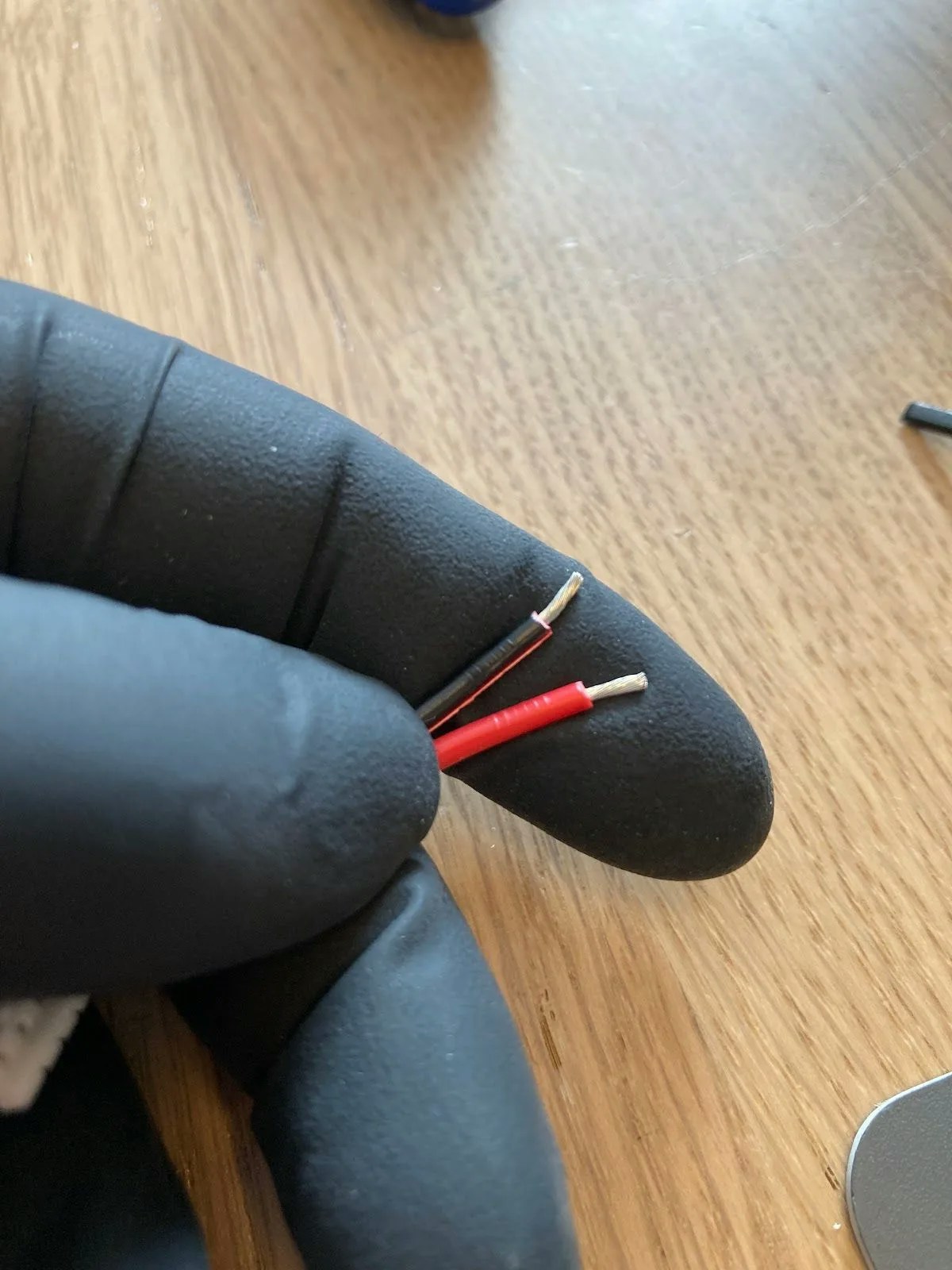 Wire preparation close-up