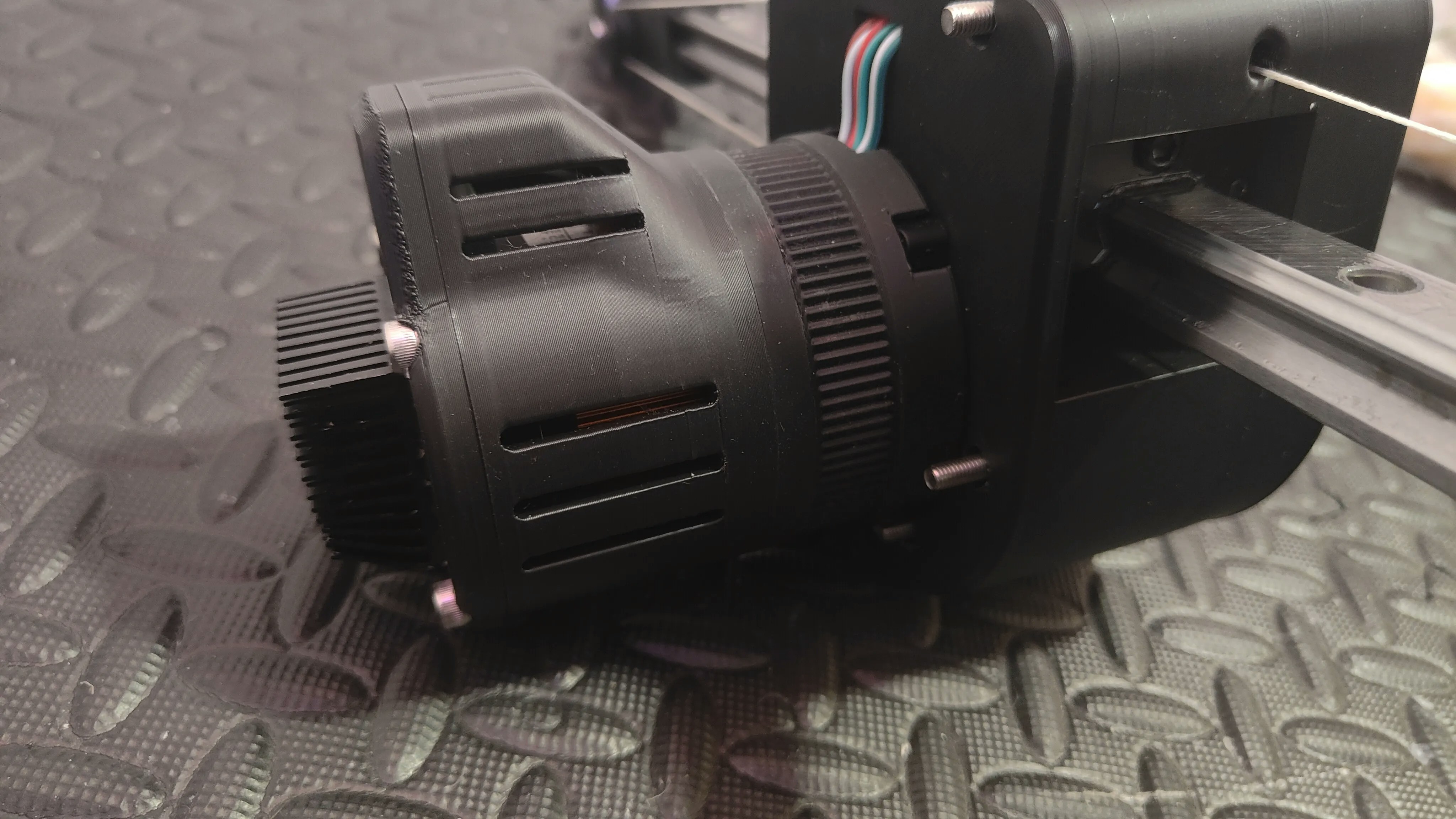 60AIM40F Motor Cover installed on motor, front view