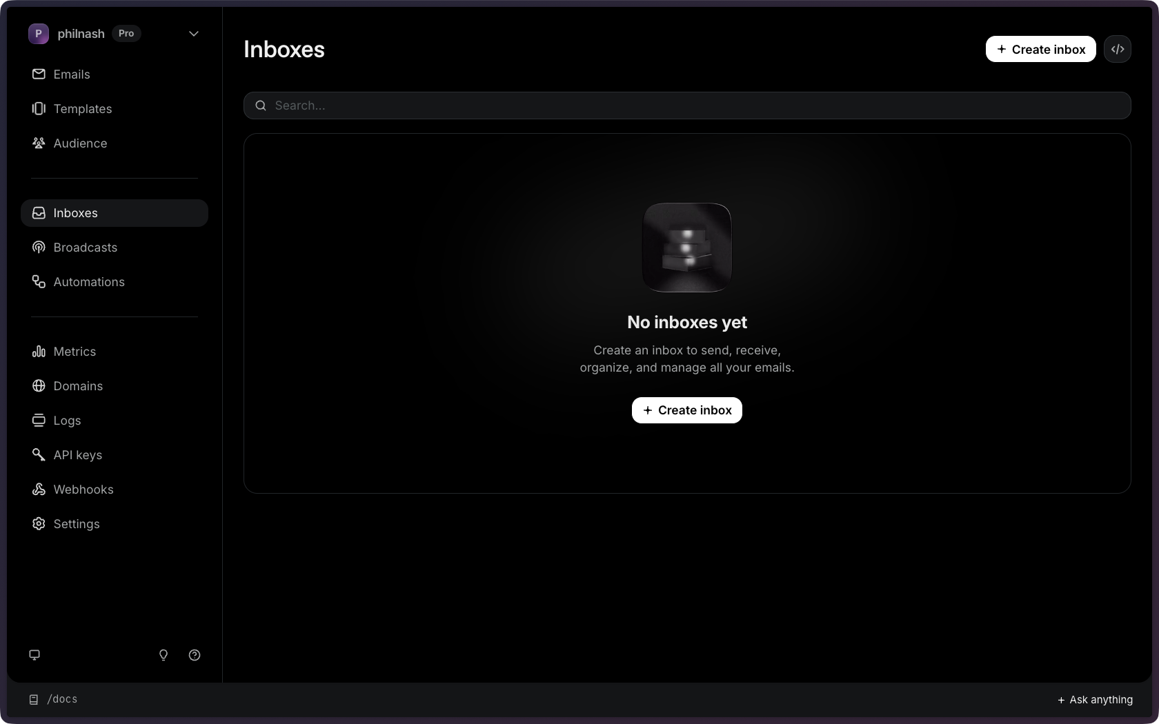 Create inbox