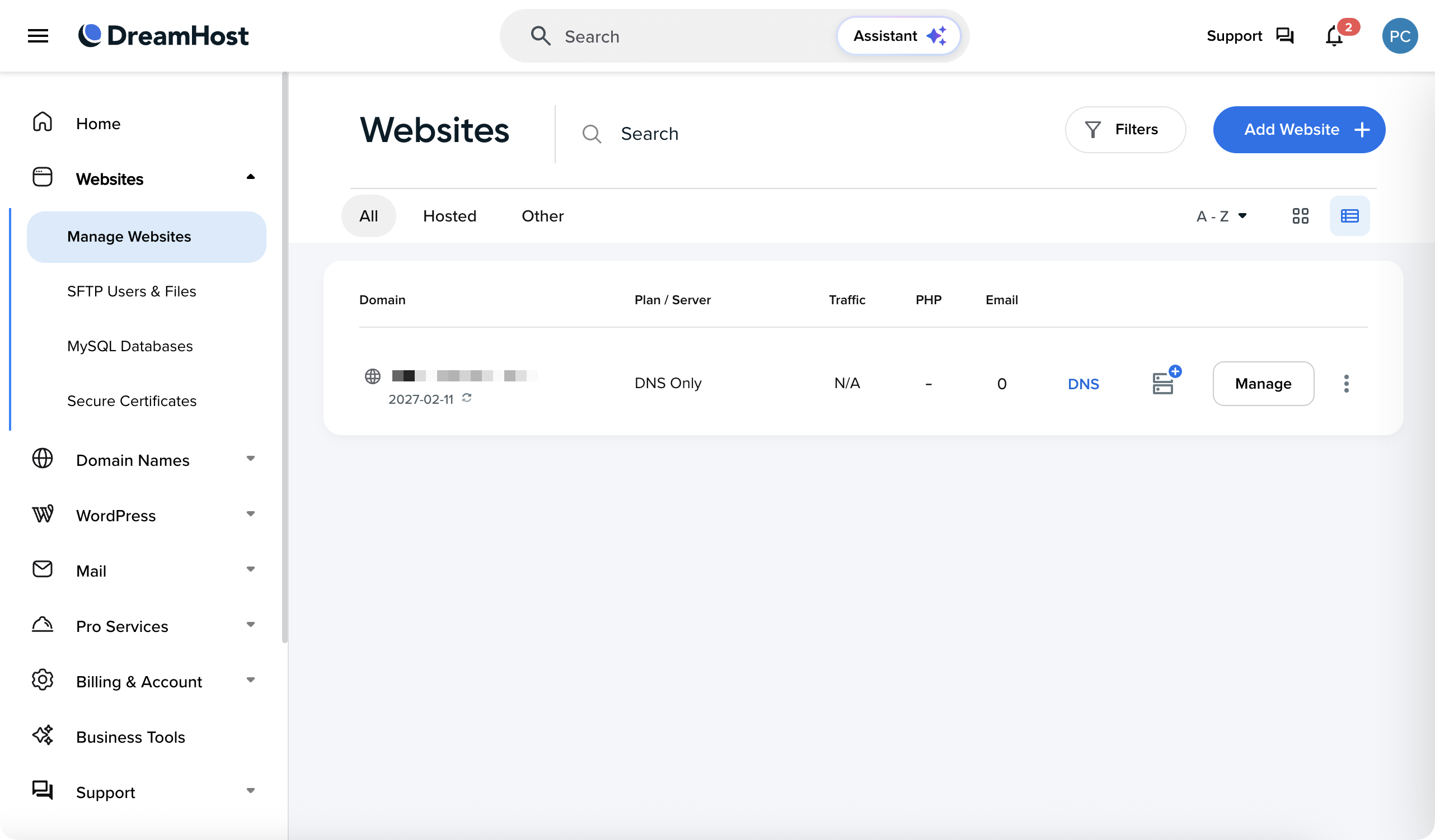 DreamHost DNS TXT Record