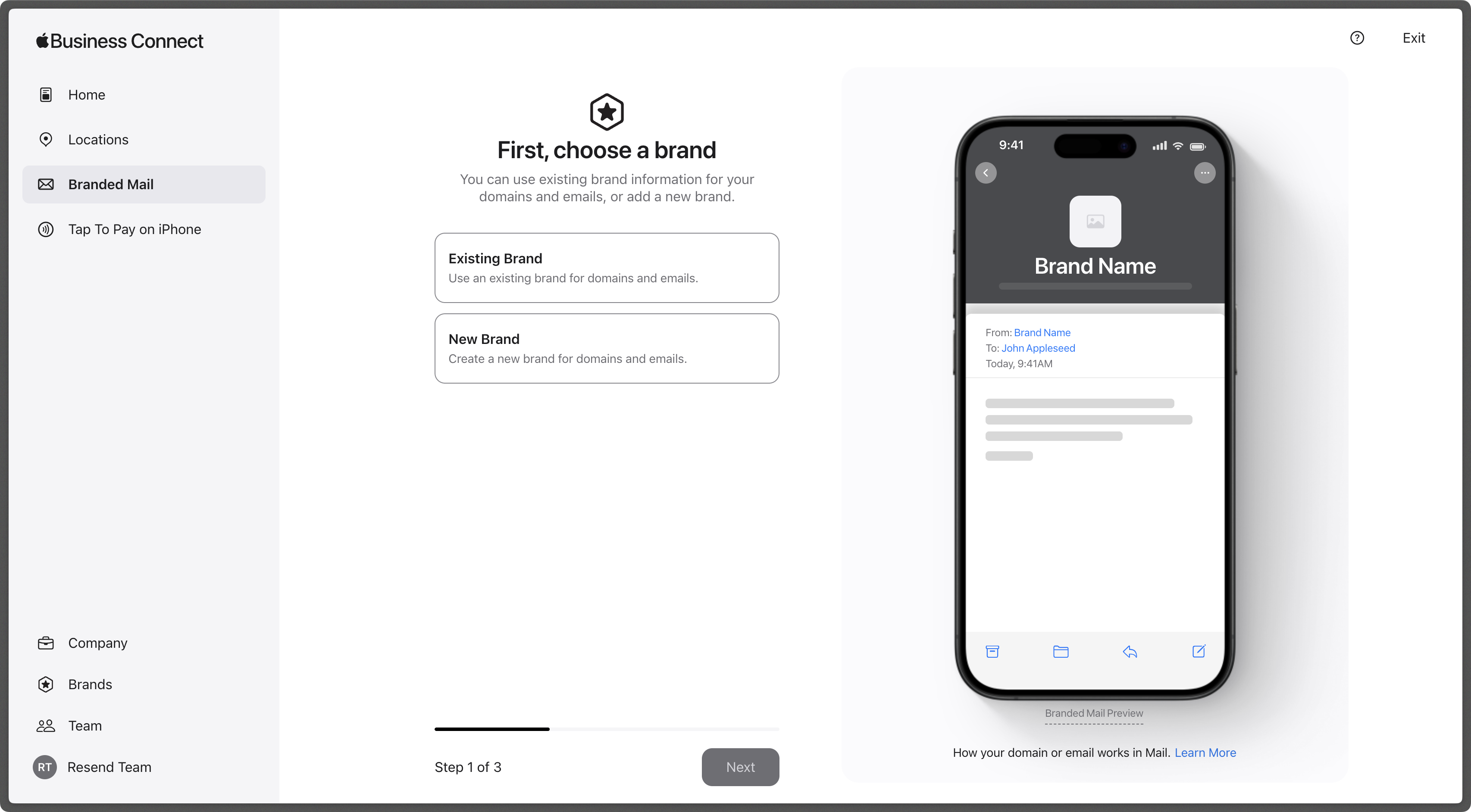 Add your brand details