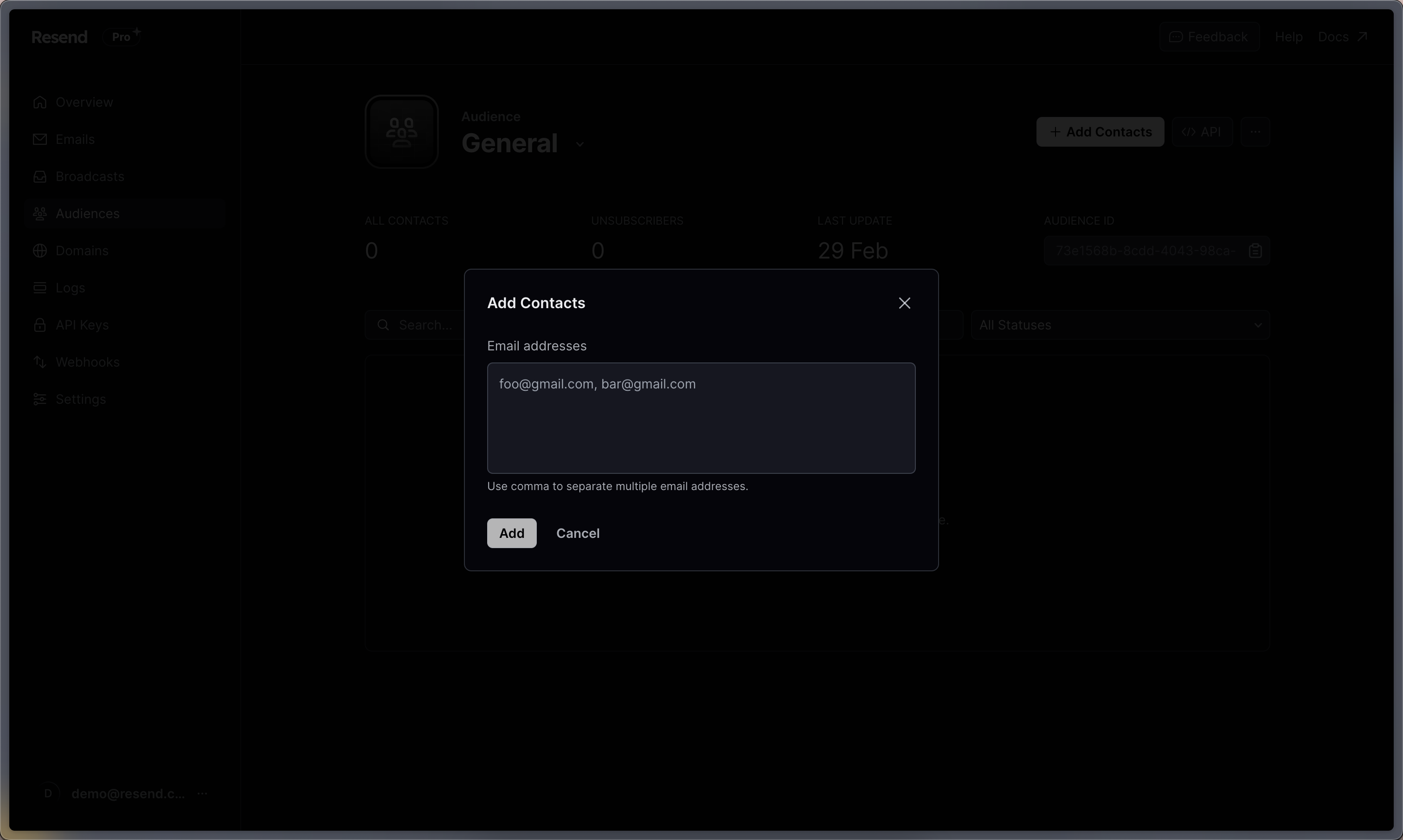 Adding Contacts Manually