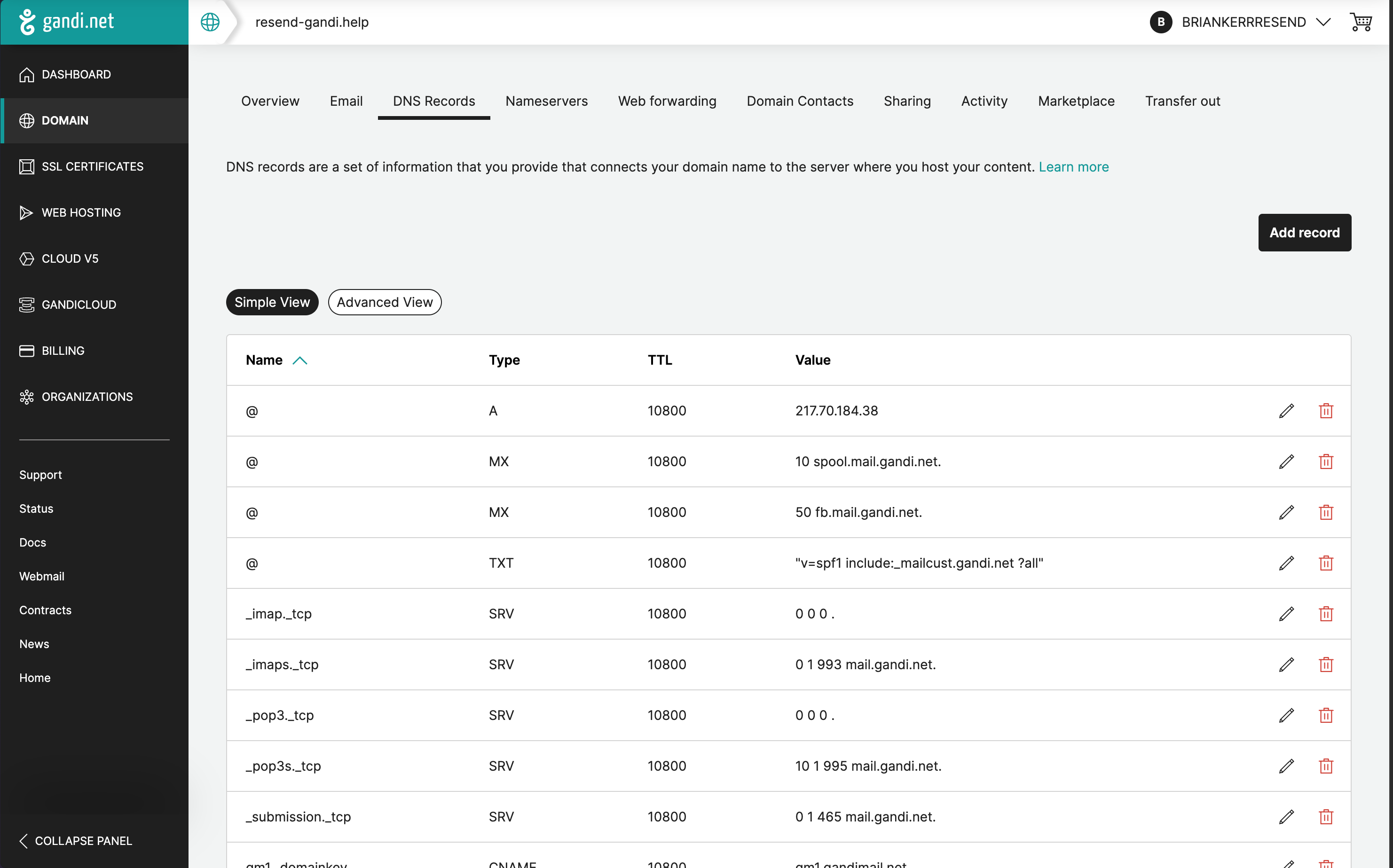Domain Details