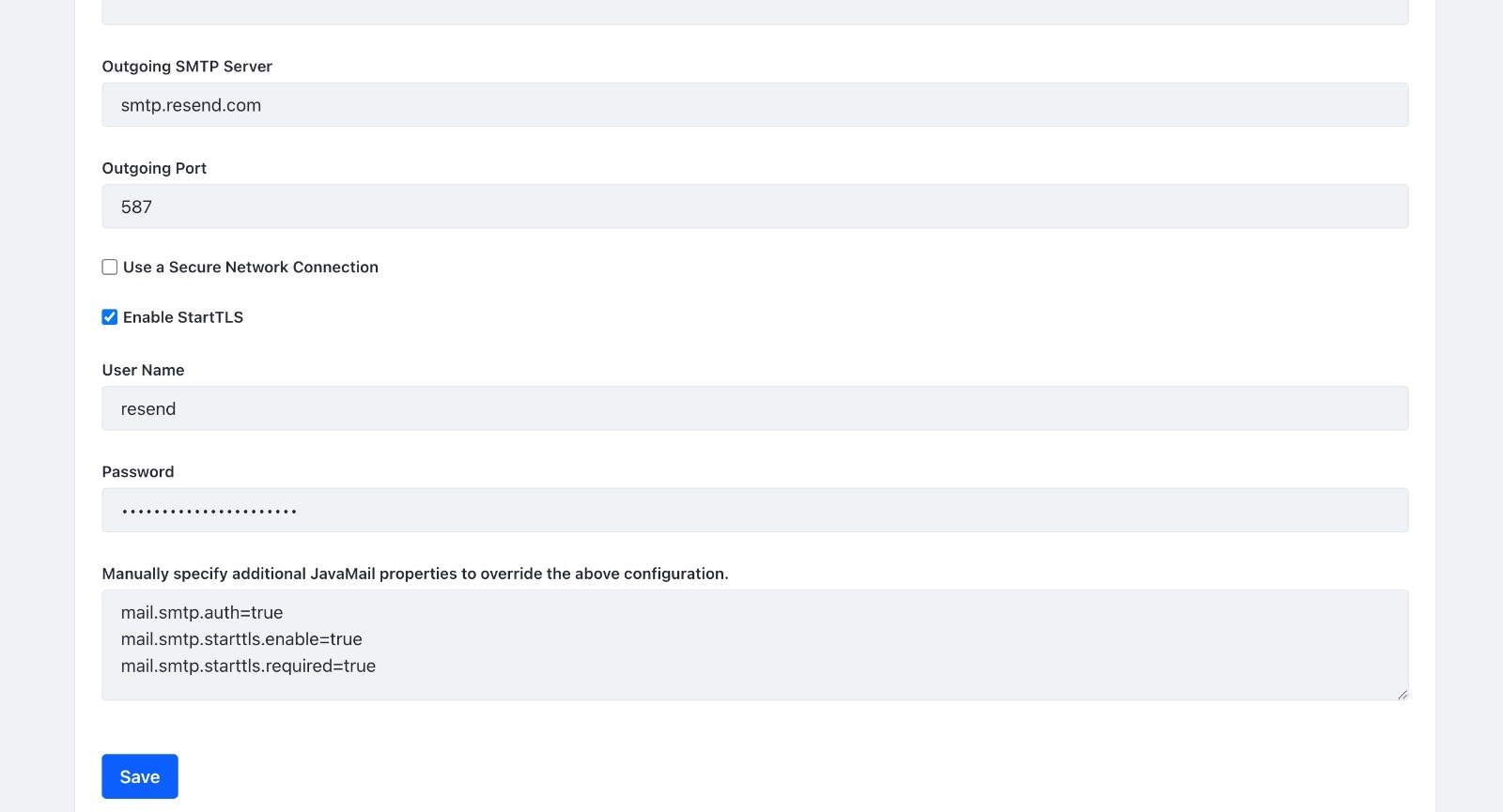 Liferay - SMTP