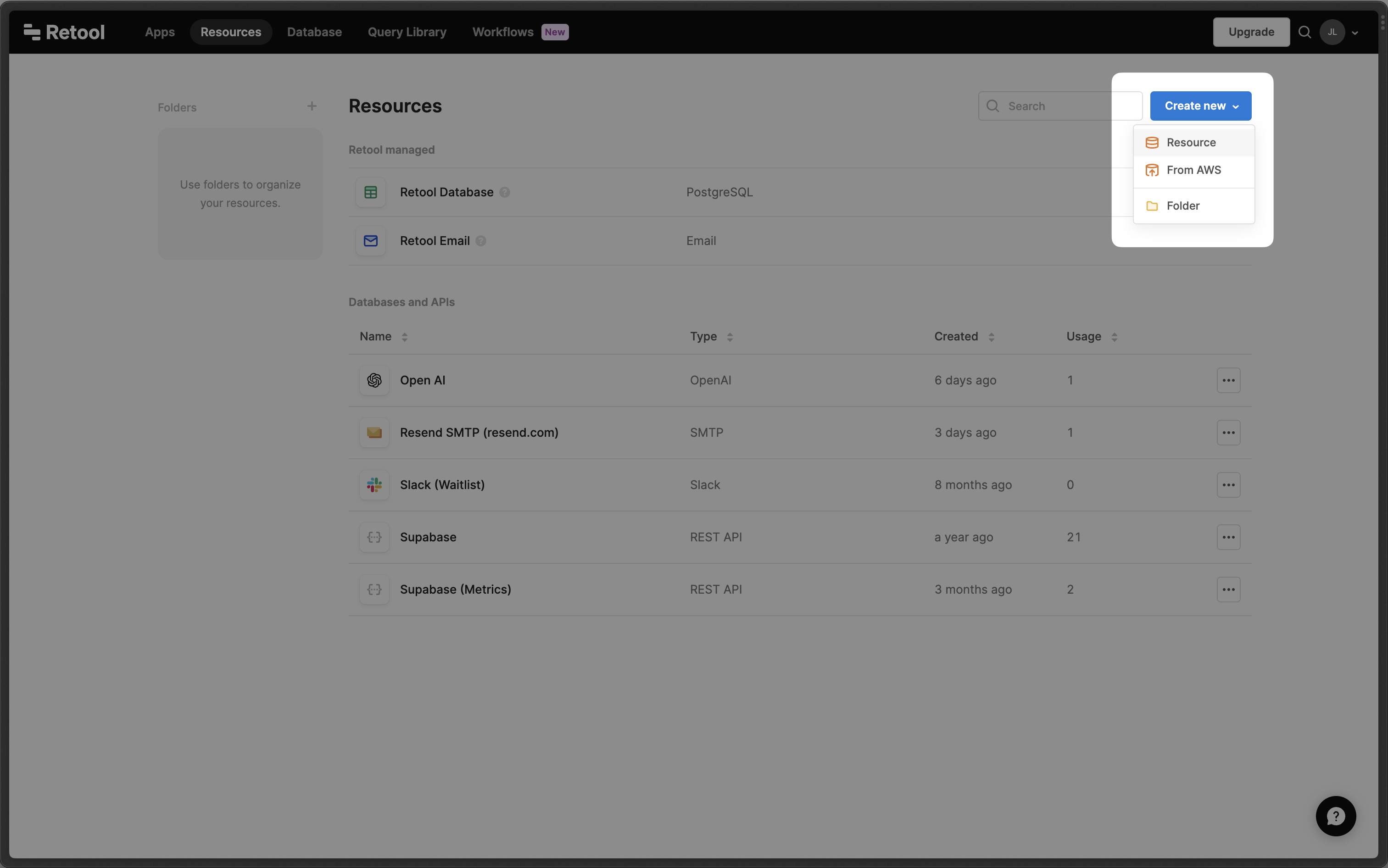 Retool SMTP - Create new Resources