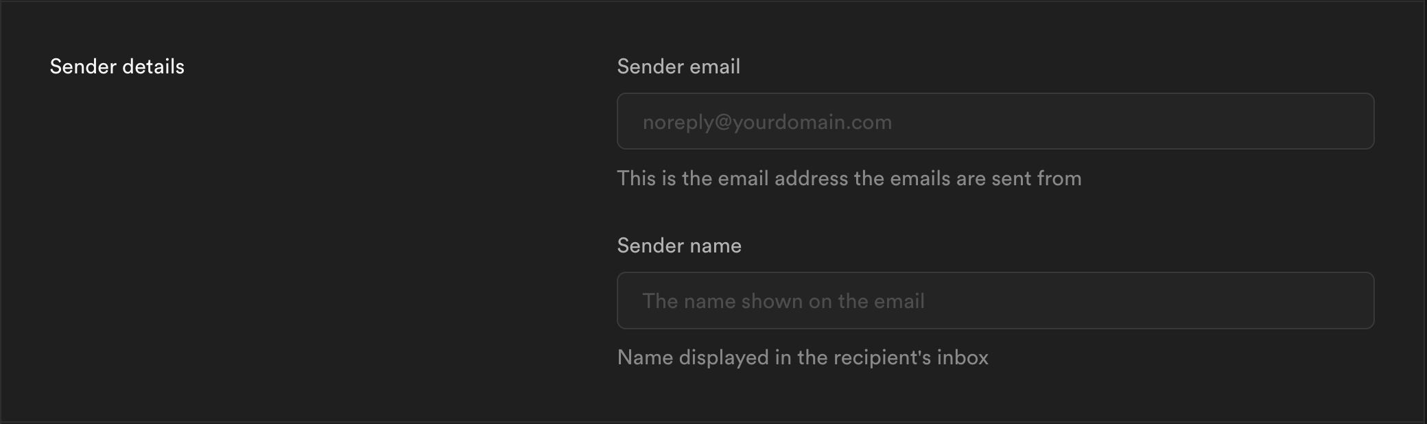 Supabase Auth - SMTP Sender email and name settings