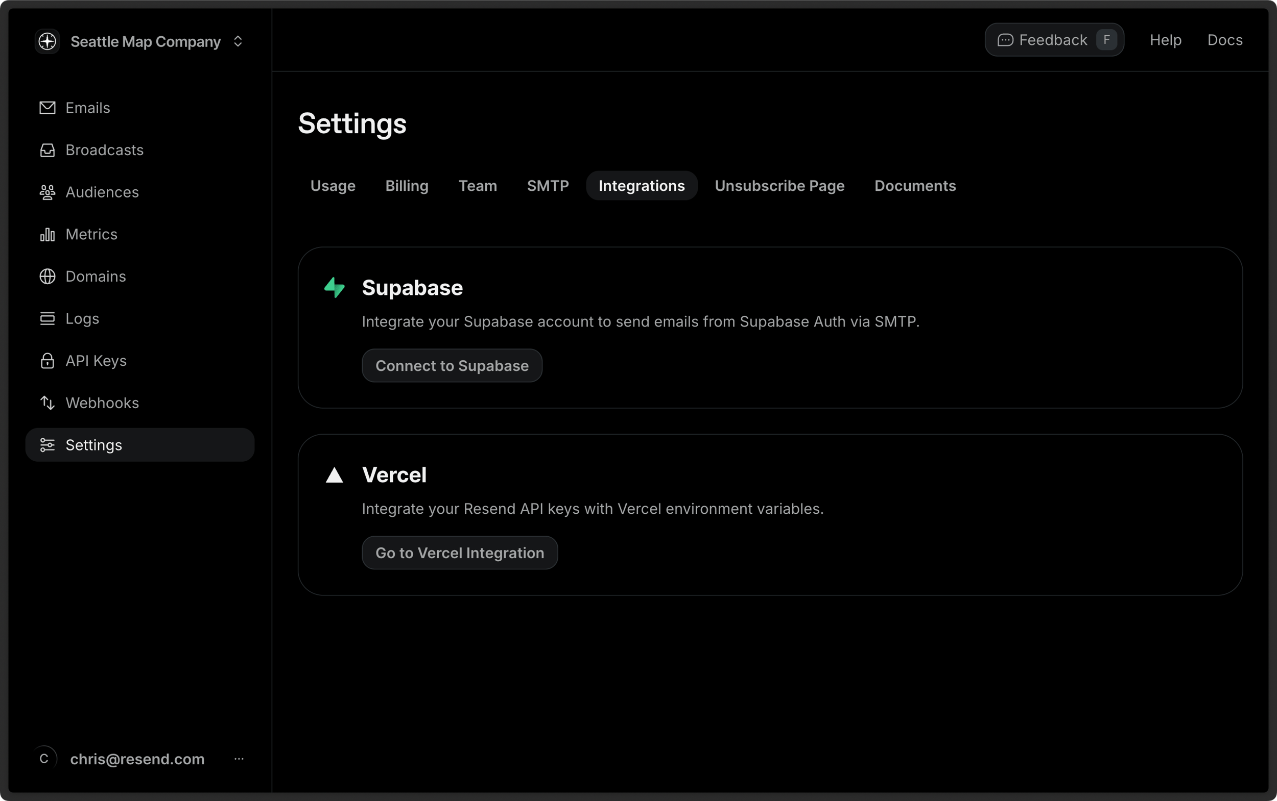 Less Customizable Get Started with Resend and Supabase - Resend
