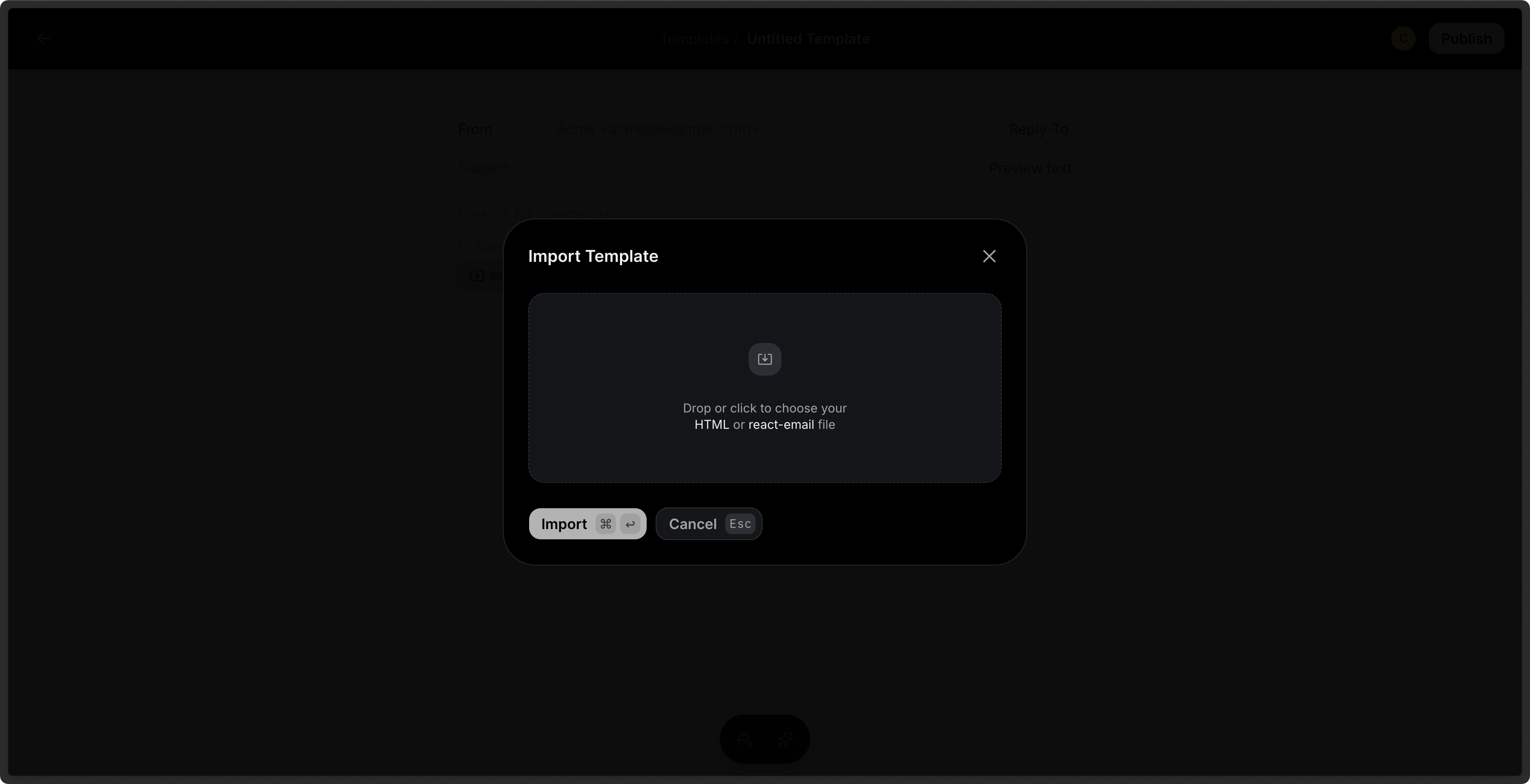 import html