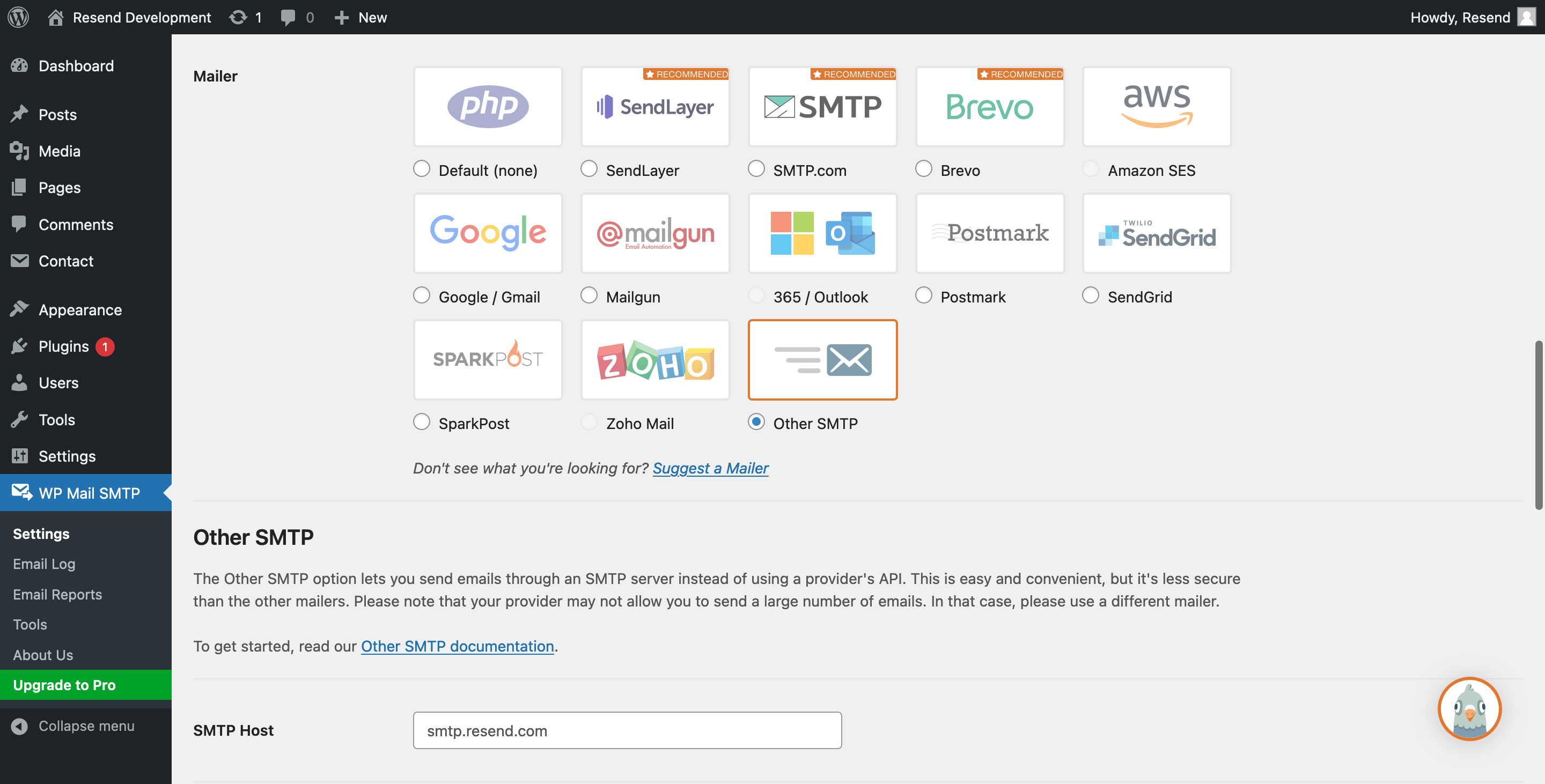 WP Mail SMTP - Settings