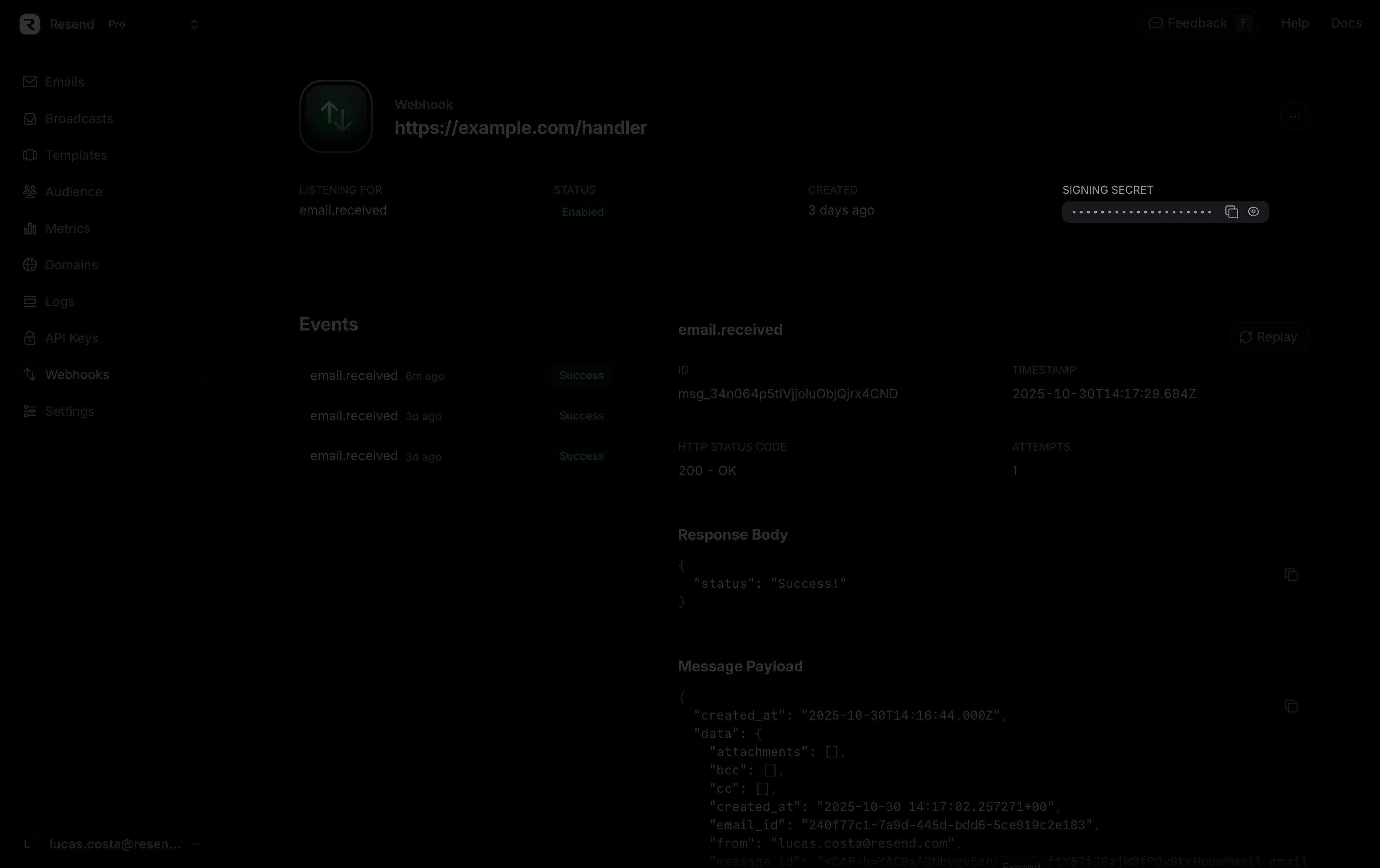 Verify Webhooks Requests - Resend