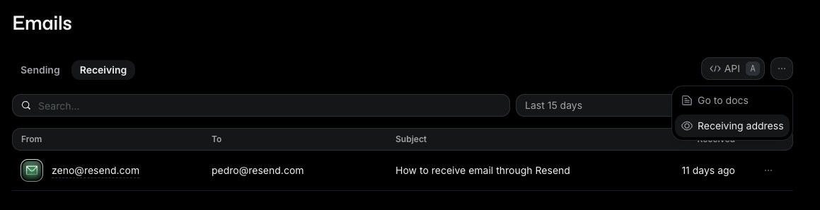 Get your Resend domain