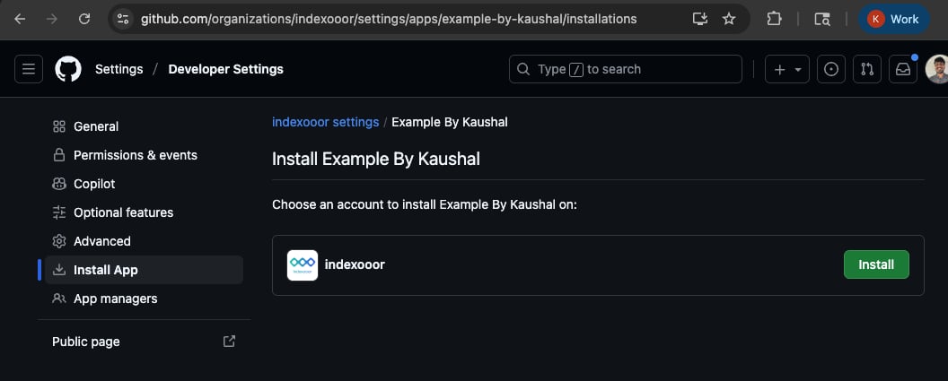 Install App page