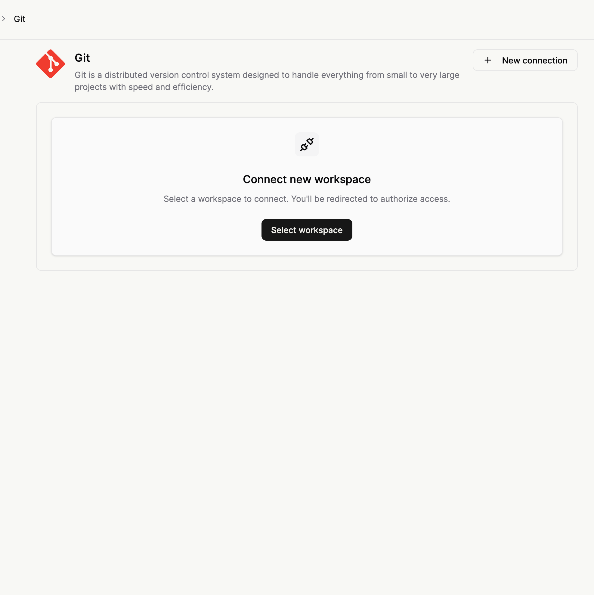 Select workspace to complete GitHub authorization for cloud Git
