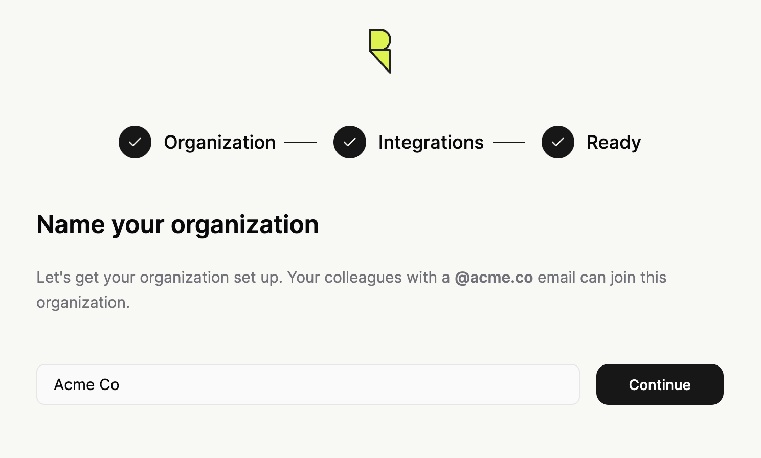 Name your organization