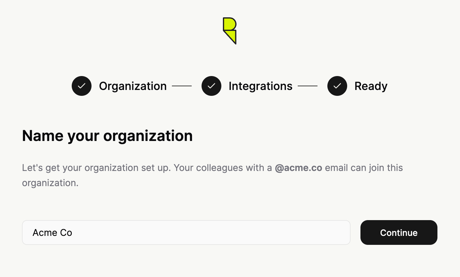 Name your organization