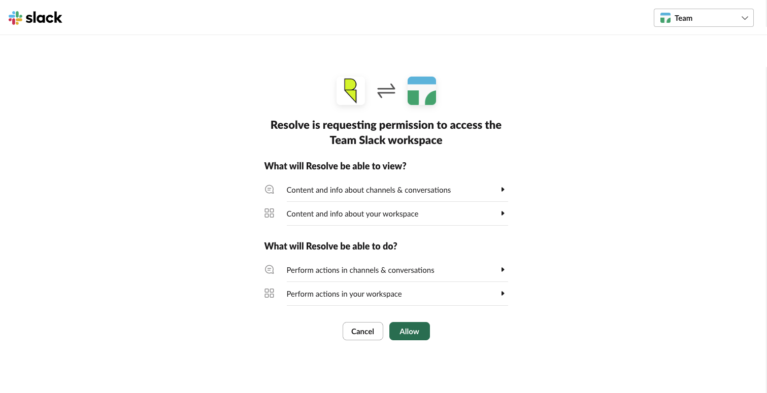 Connect Slack Workspace