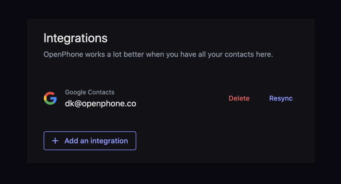 Adding Google integration