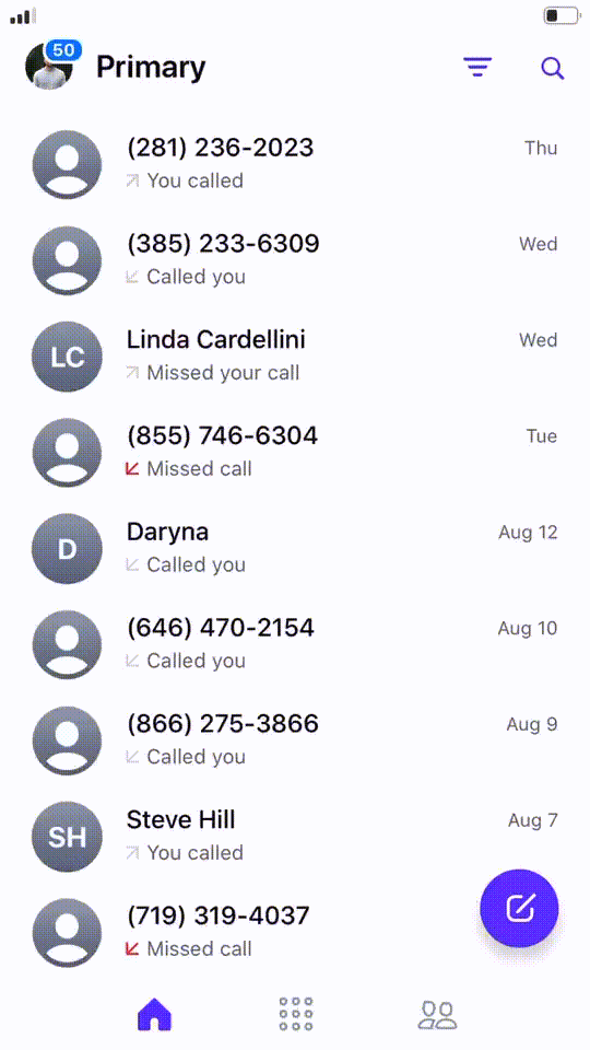 Mark conversation as unread on mobile