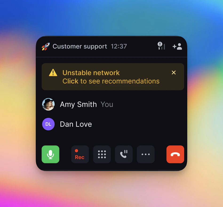 Call Quality Warning