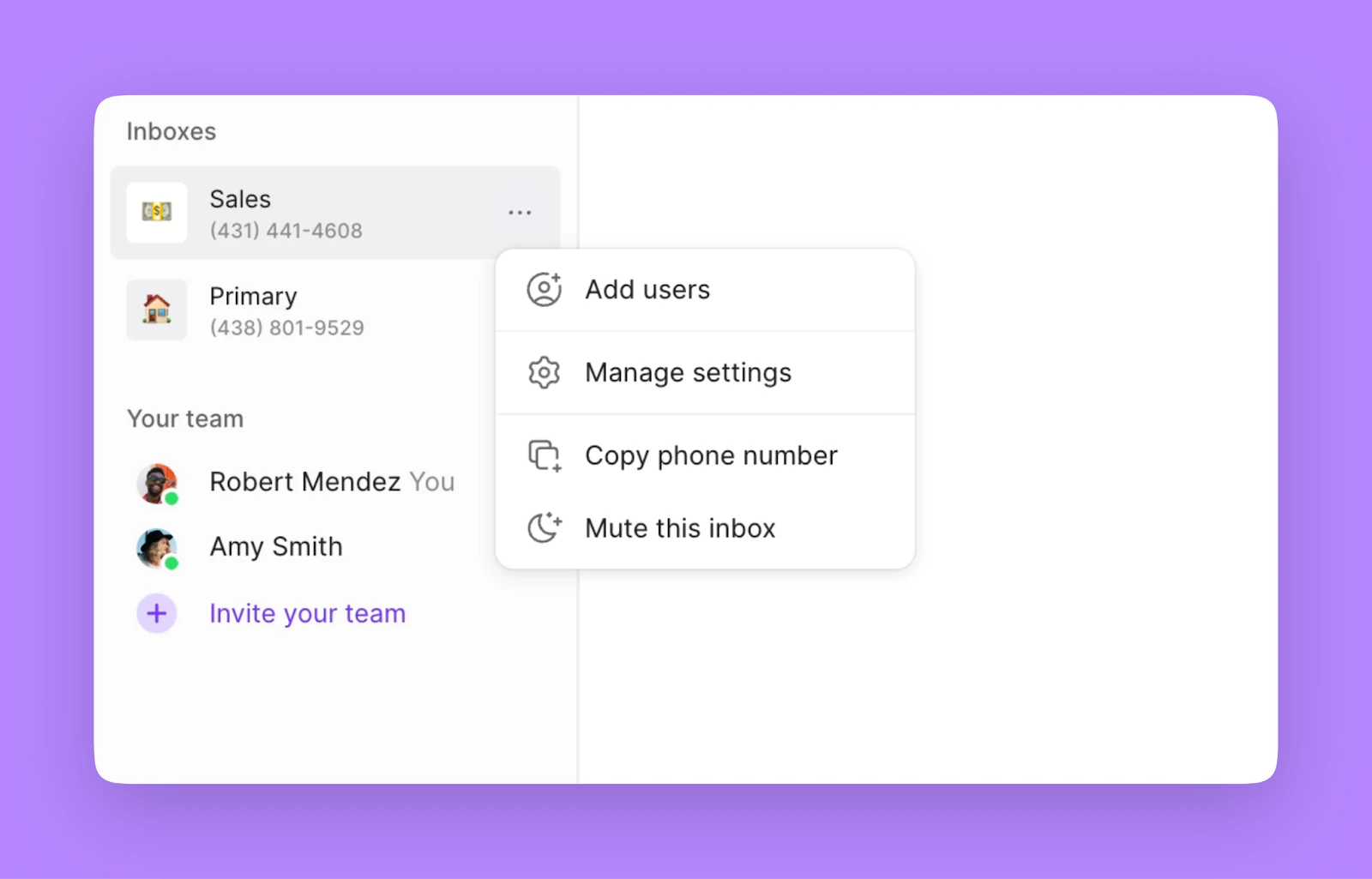 Team collaboration in shared inboxes