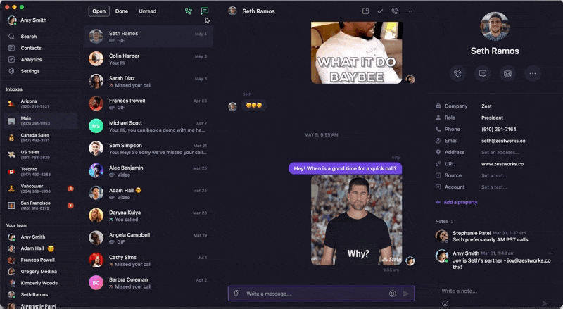 Adding multiple contacts to send a group message