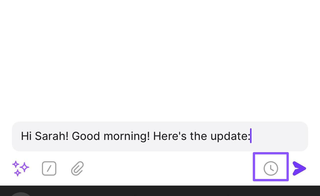 Scheduling messages in Quo iOS app
