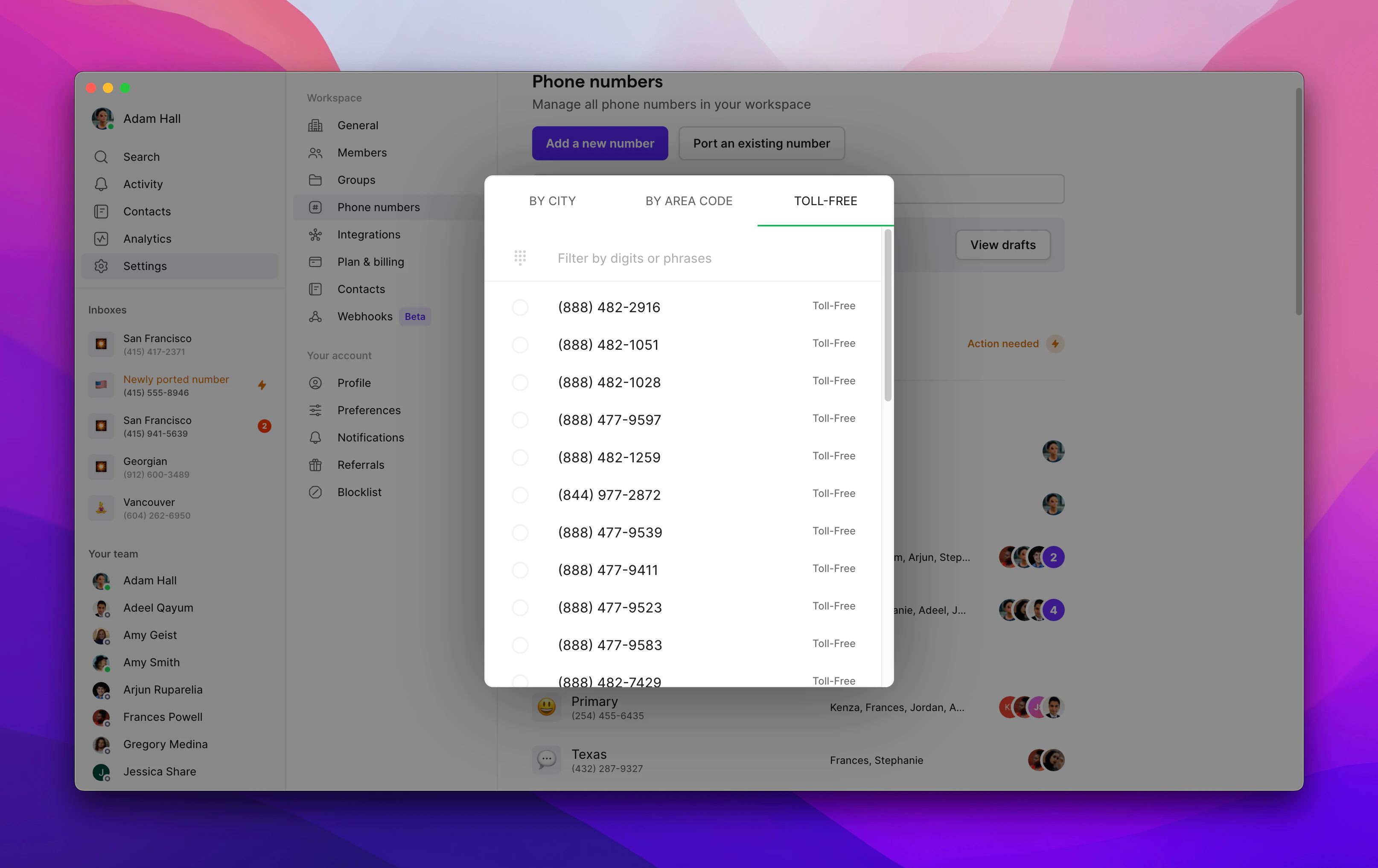 Searching for toll-free numbers on web