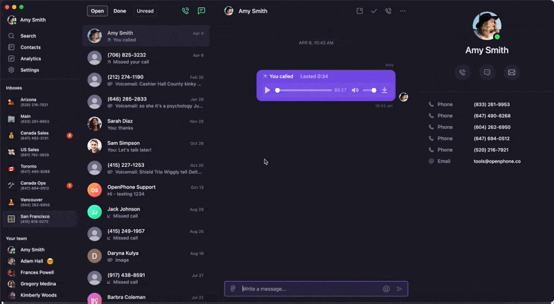 Naming phone numbers on web