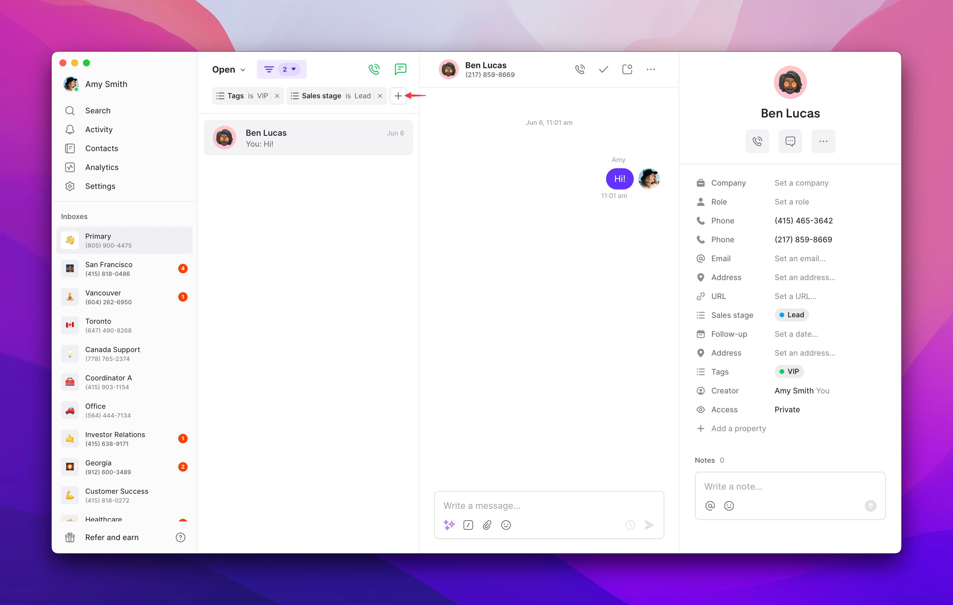 Adding multiple filters interface