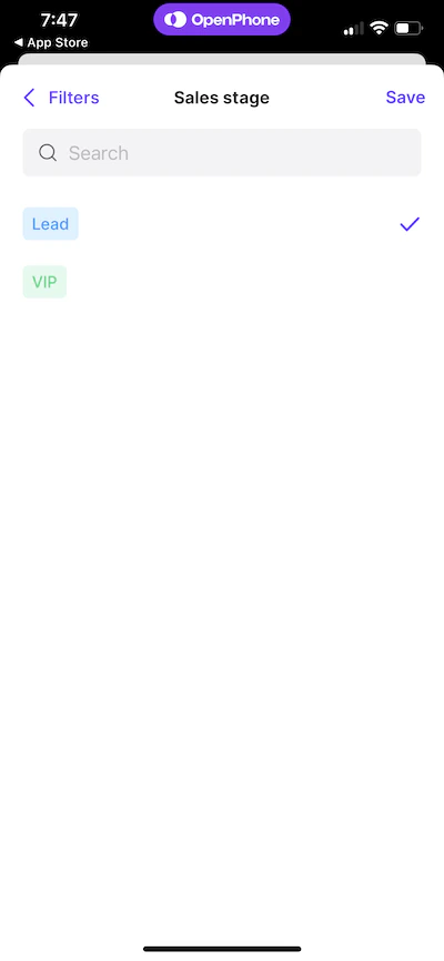 Setting filter criteria on iOS