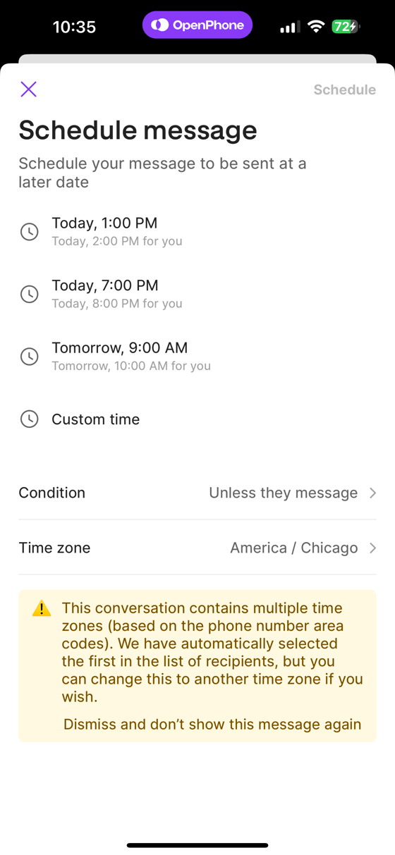 Scheduling A Message Scheduled messages - Quo Resource Center