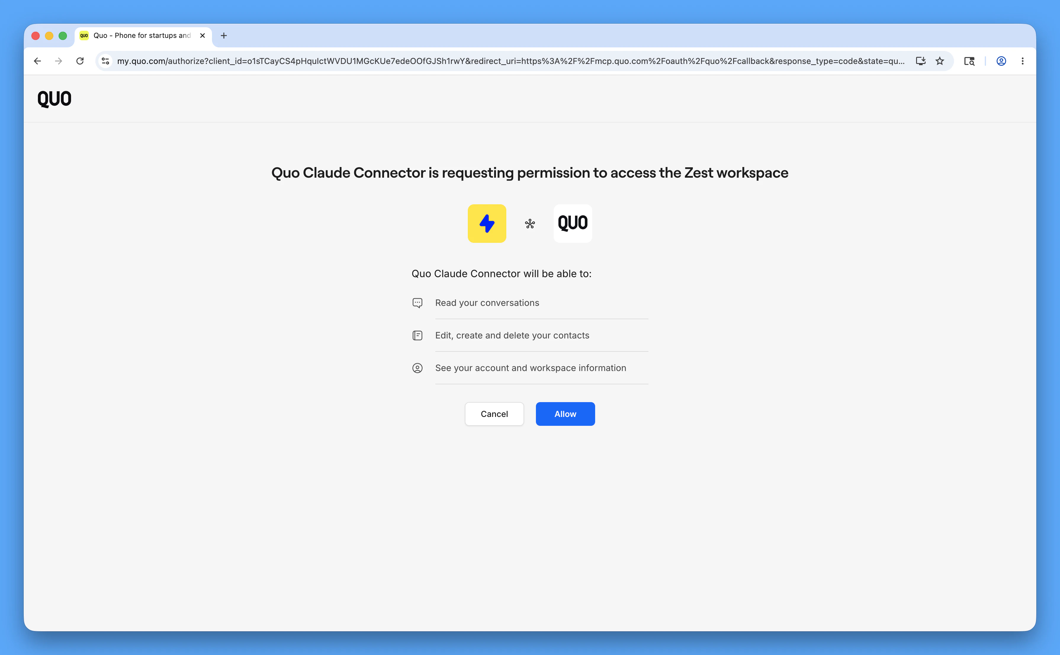 Allow permissions