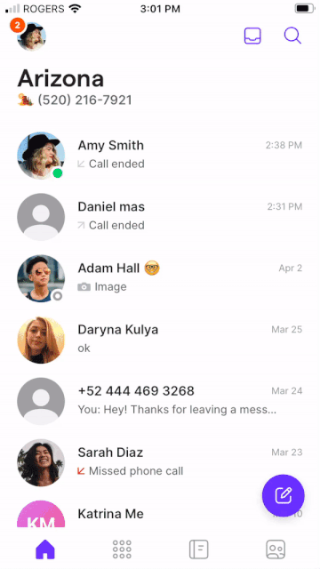 Making a call from a conversation