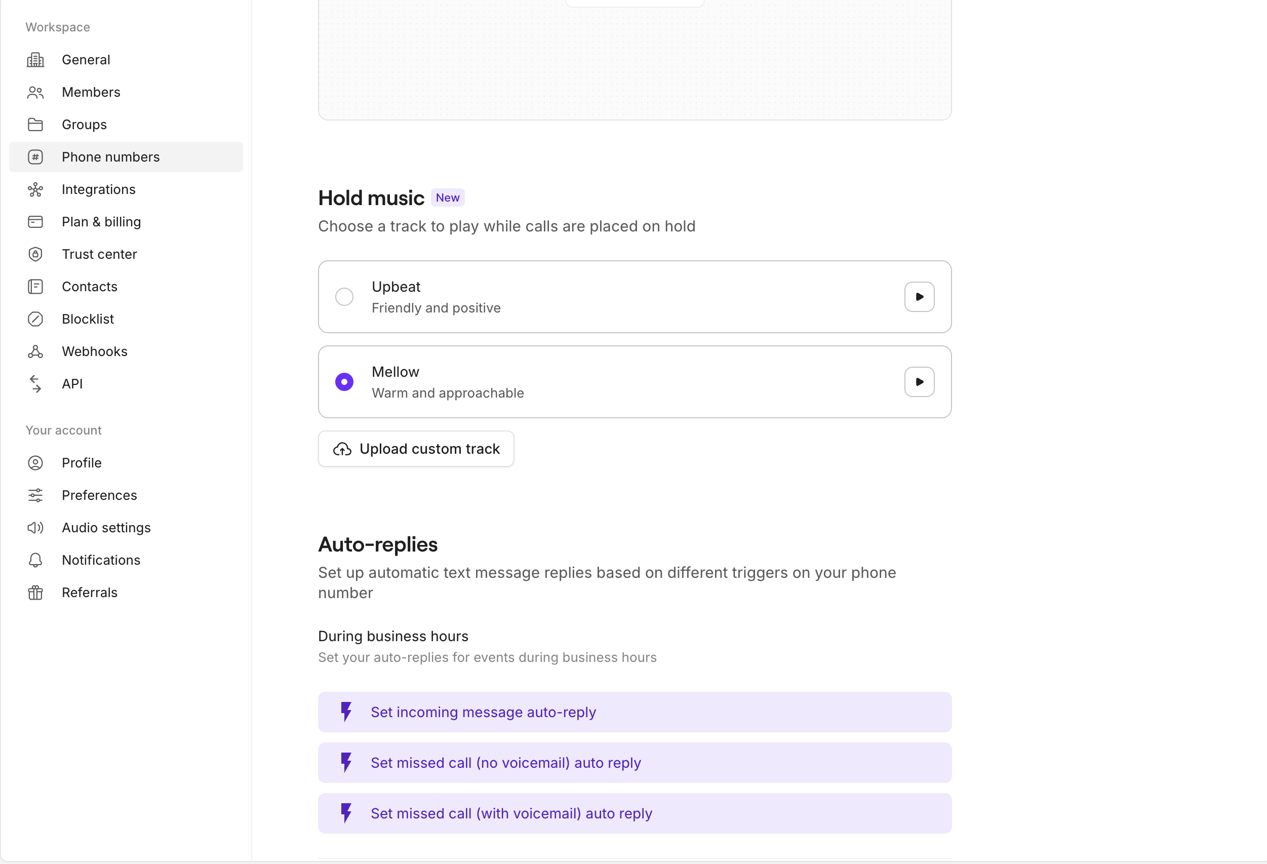 Choosing custom hold music Choosing custom hold music