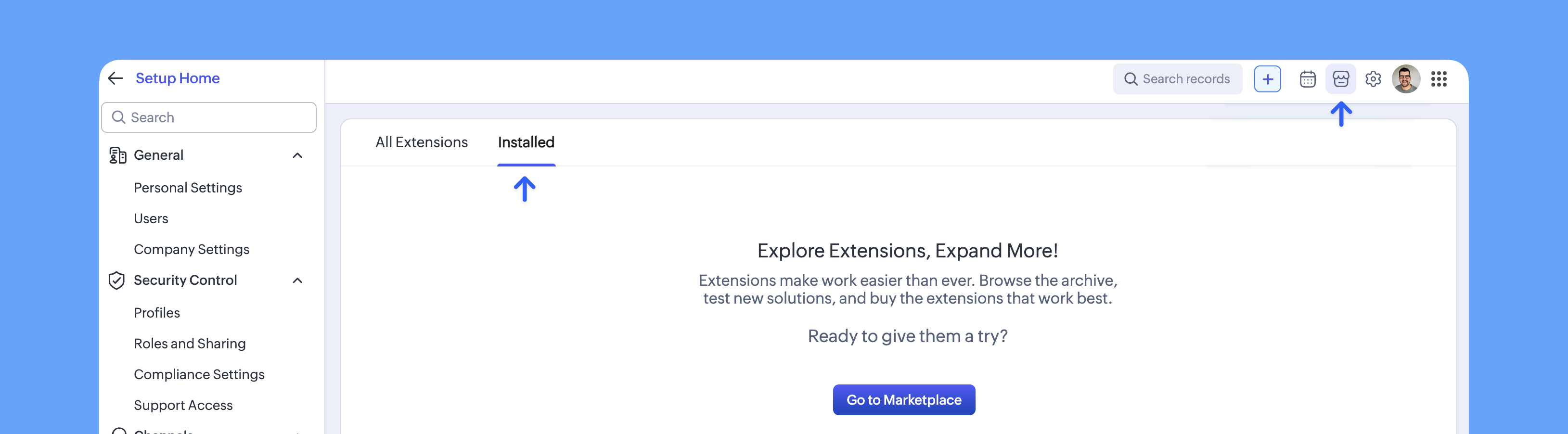 La integración de Quo no aparece en Installed Apps de Zoho CRM