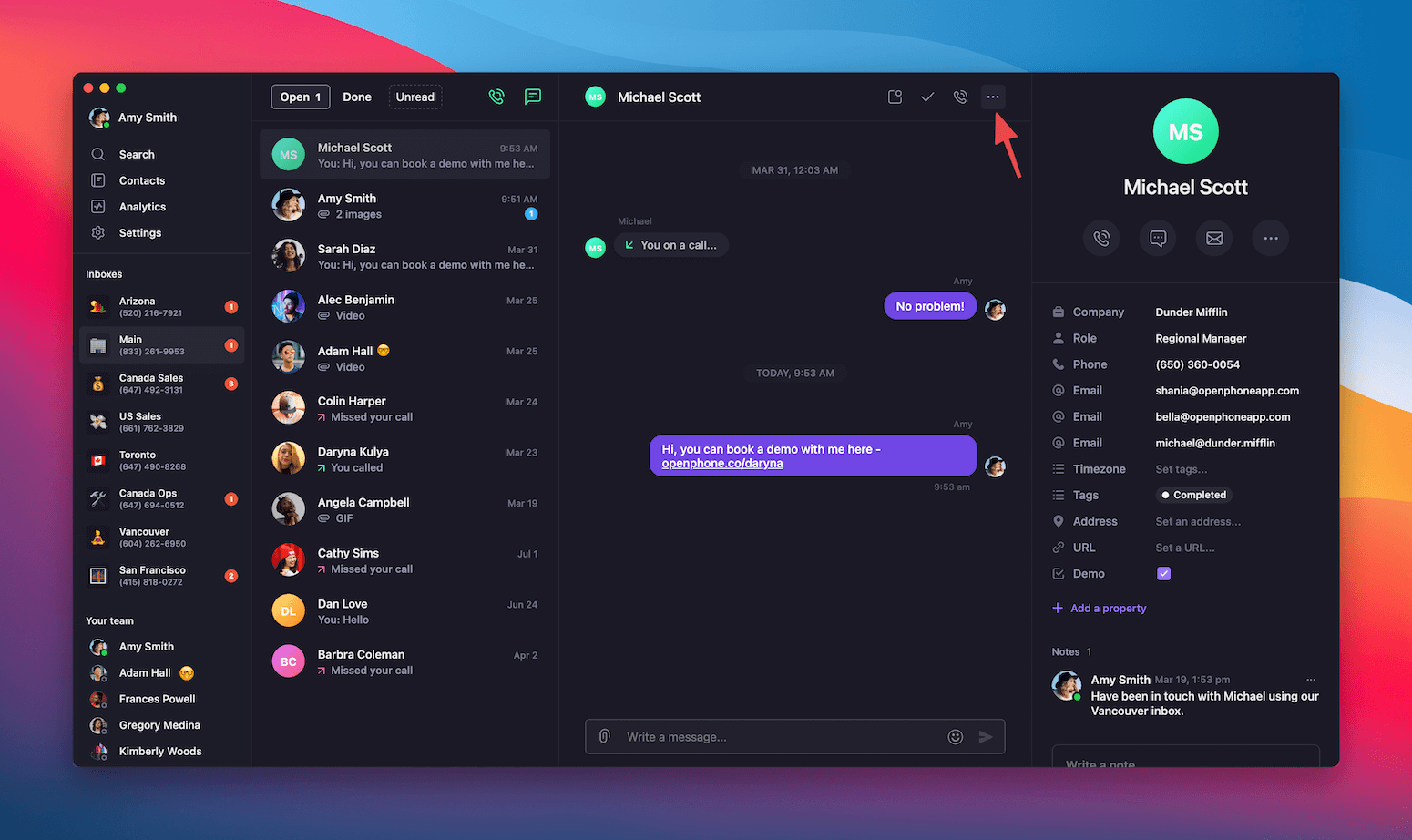 Cómo bloquear números de spam en OpenPhone