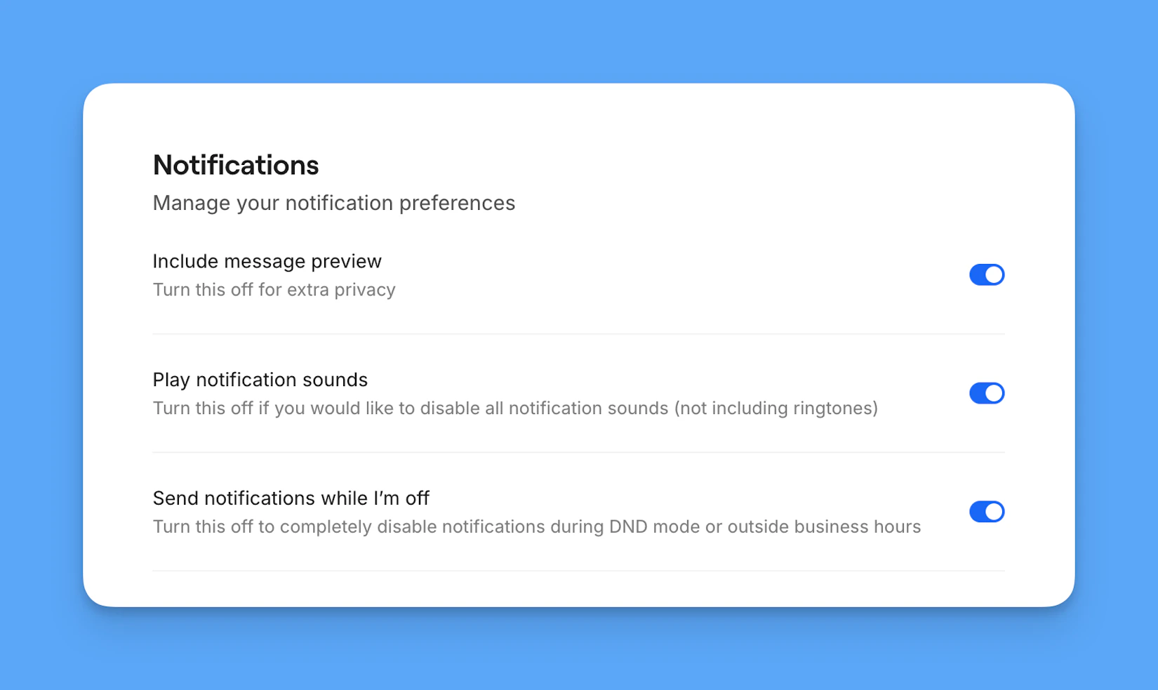 Manage notification settings - Quo Resource Center Manage notification settings - Quo Resource Center