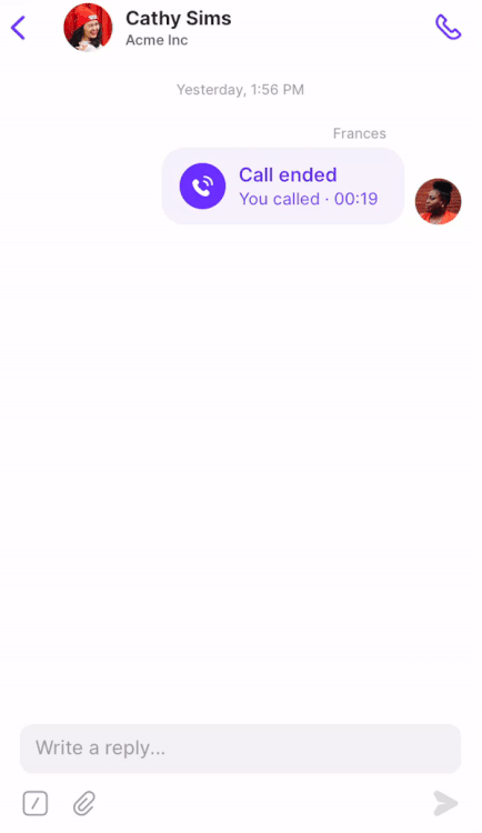 Agregar un comentario en la app móvil de Quo