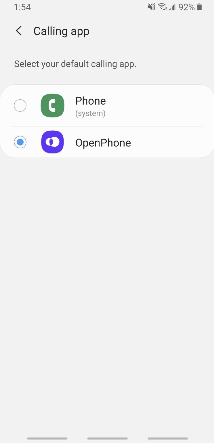 Configurar Quo como app de llamadas predeterminada en Android