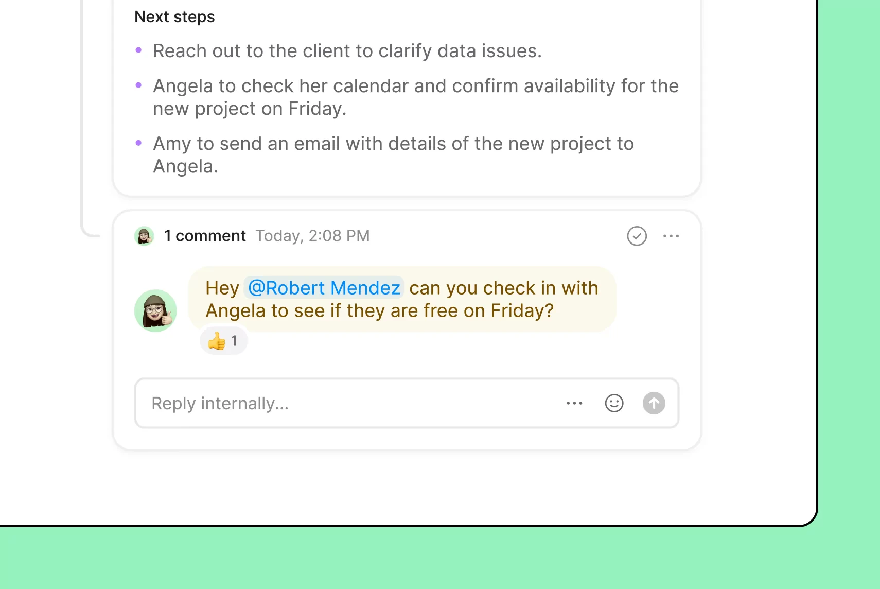 Call Summary With Internal Thread Pn