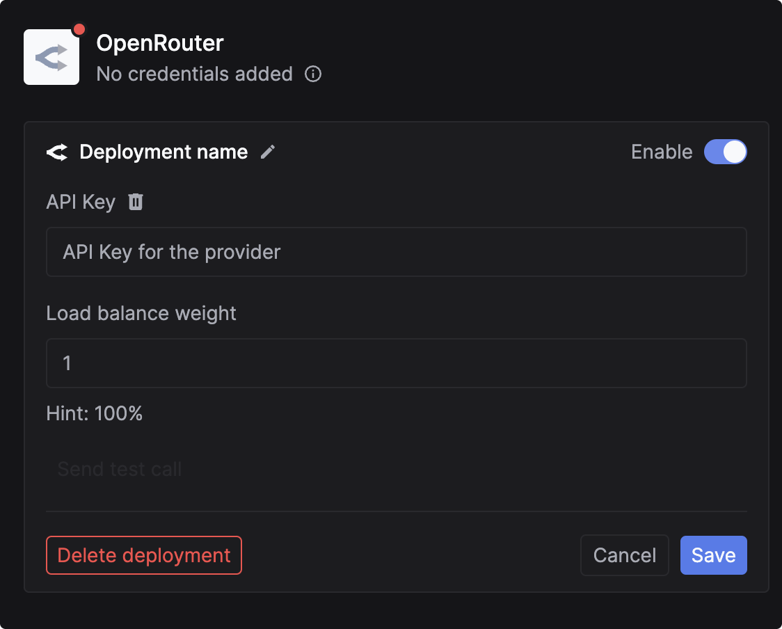 Add OpenRouter Credentials