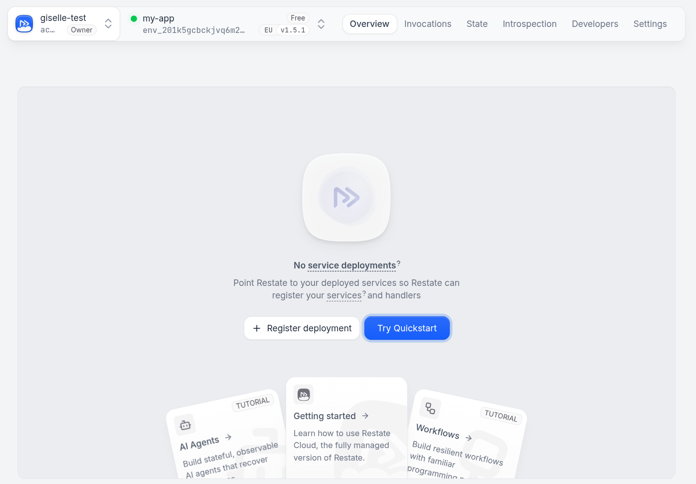 Cloud login quickstart