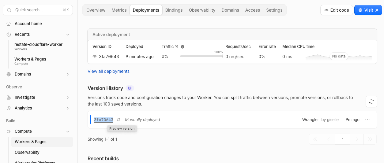Cloudflare Preview URL