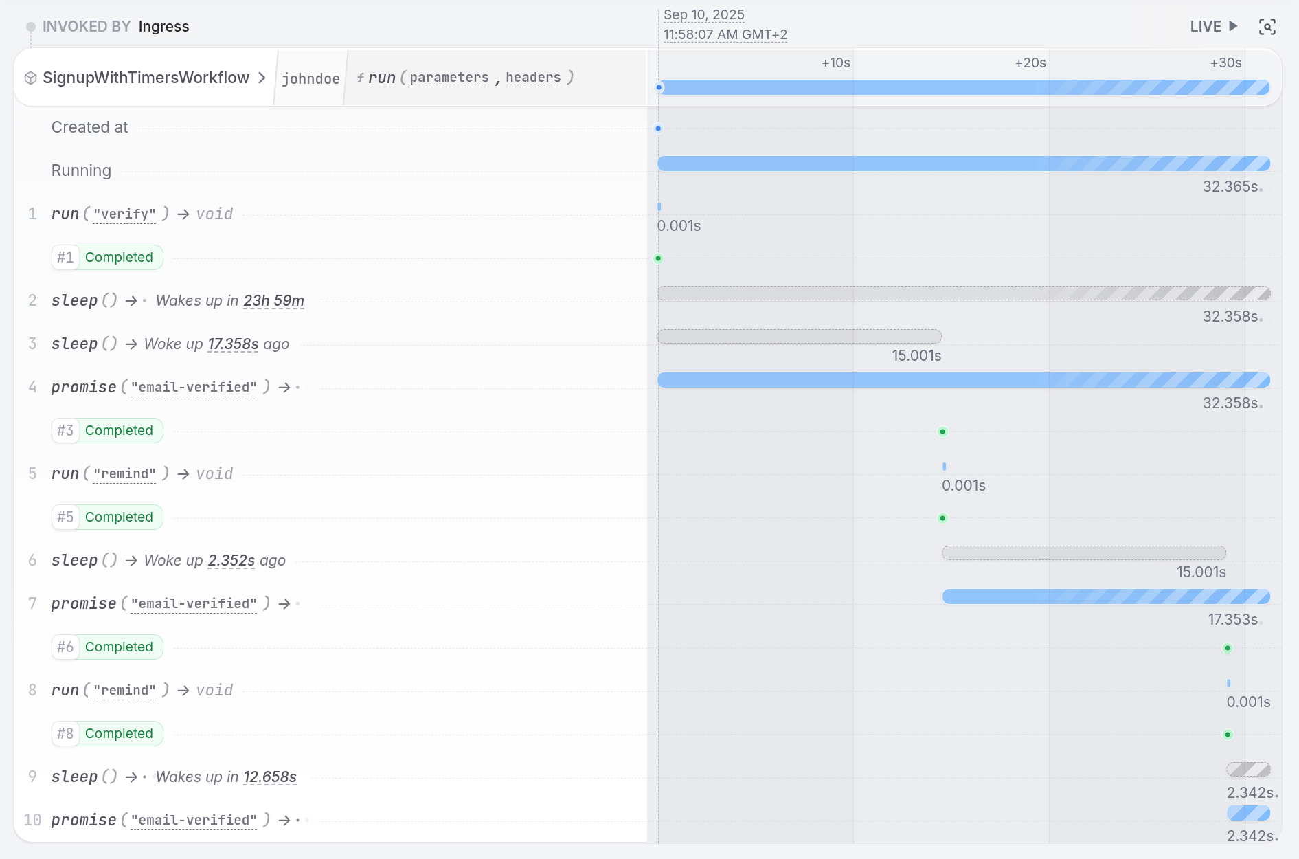 Workflow Timers