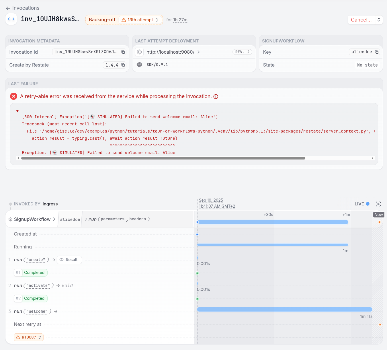 Workflow Retries