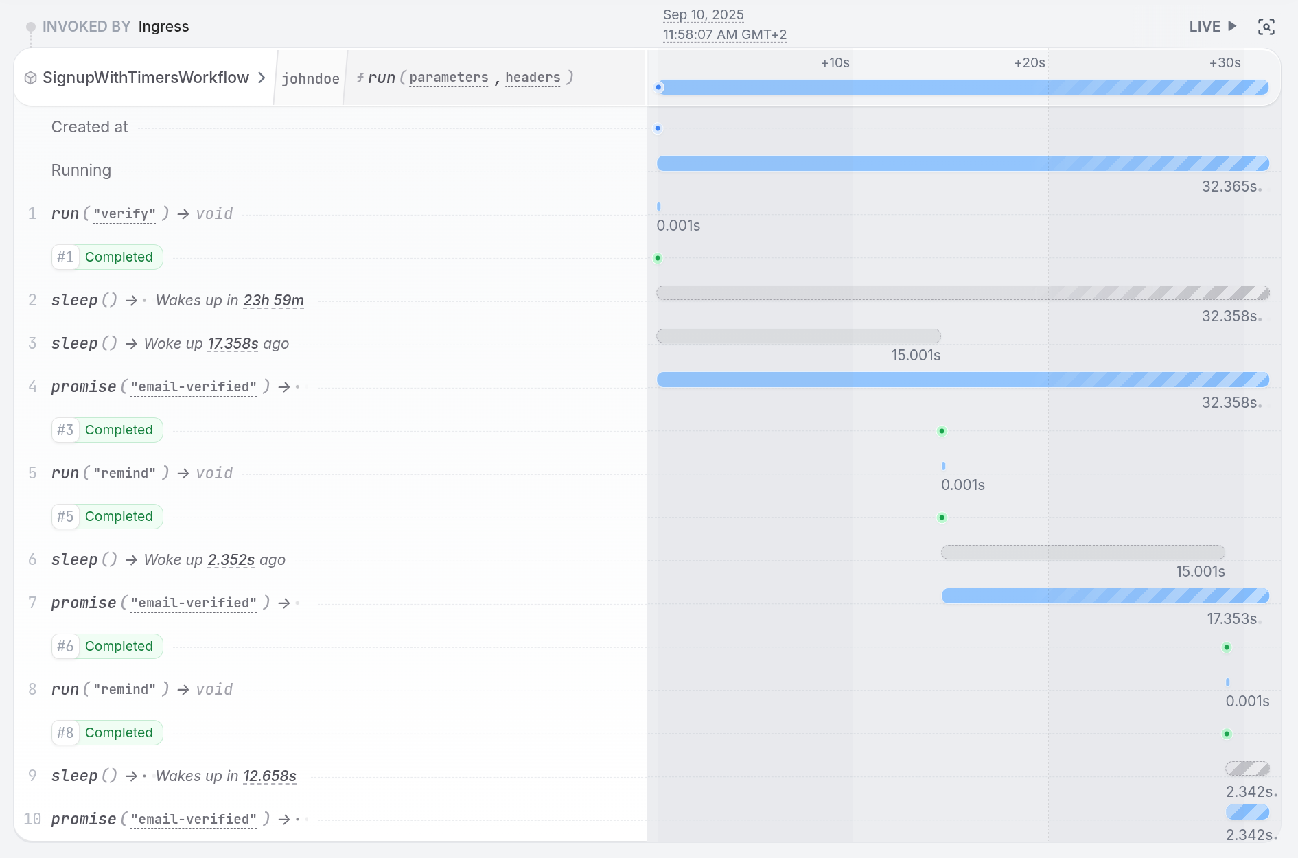 Workflow Timers